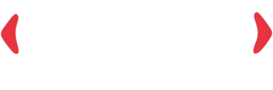 Logo van TANS met de tagline automatisering voor transport en logistiek
