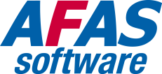 Logo van AFAS Software in blauw en rood