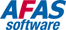 Logo van AFAS Software in blauw en rood
