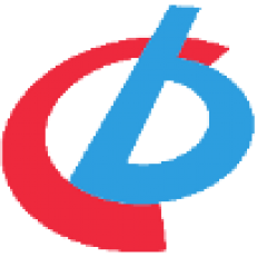 Logo van Coenen Boxmeer: rood en blauw beeldmerk met de letters C en B