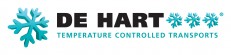 Logo van De Hart Temperature Controlled Transports met ijskristallen