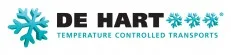 Logo van De Hart Temperature Controlled Transports met ijskristallen