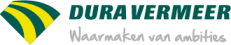 Logo van Dura Vermeer met de slogan: waarmaken van ambities
