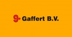Logo van Gaffert B.V. op een gele achtergrond