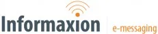 Logo van Informaxion e-messaging, met een oranje signaalicoon boven de bedrijfsnaam
