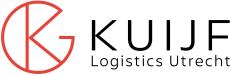 Logo van Kuijf Logistics Utrecht, met een rond rood beeldmerk naast de bedrijfsnaam