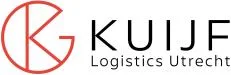 Logo van Kuijf Logistics Utrecht, met een rond rood beeldmerk naast de bedrijfsnaam
