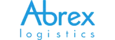 Logo van Abrex Logistics in lichtblauwe letters