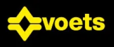 Logo van Voets in geel op een zwarte achtergrond
