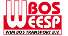 Logo van Wim Bos Transport B.V. uit Weesp in rood en wit