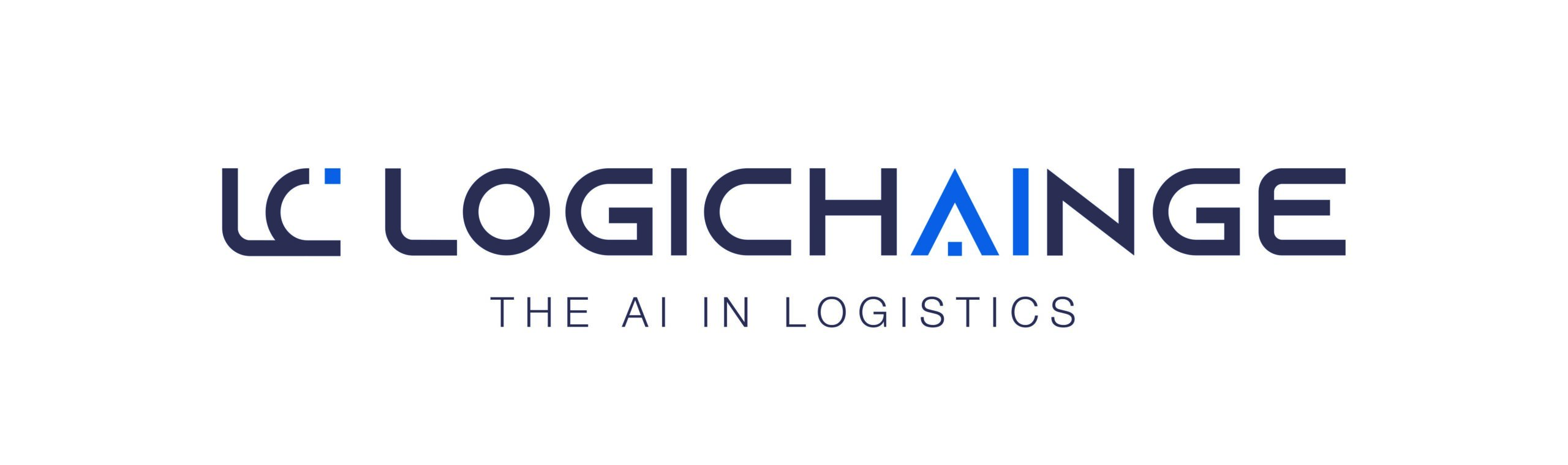 Logo van Logichainge met de tagline The AI in Logistics