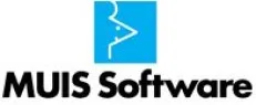 Logo van MUIS Software met een blauw vierkant beeldmerk